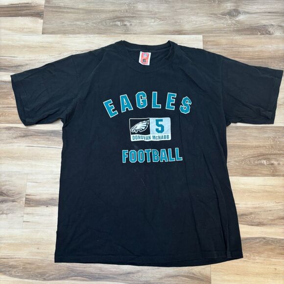 Vintage Donovan McNabb Philadelphia Eagles Shirt Mens XL NFL Black Crewneck - Picture 1 of 8